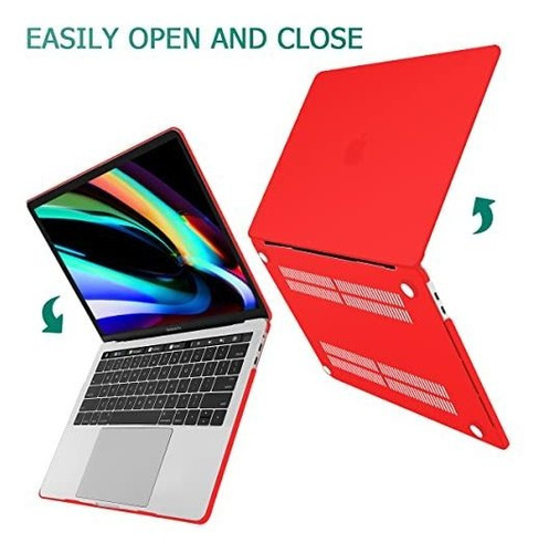 Protector Color Rojo Compatible Con Macbook Pro 13 Pulgadas