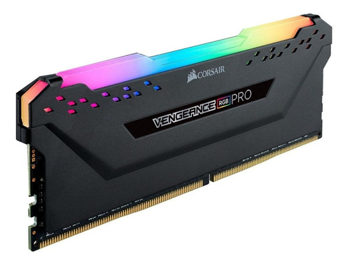 Memoria RAM Vengeance RGB Pro gamer color negro 32GB 2 Corsair CMW32GX4M2G4000C18