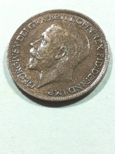 Gran Bretaña 1919 1 Farthing Rey George V Impecable Joya