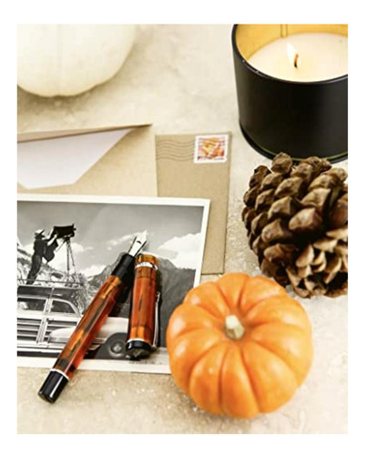 Conklin Duragraph Amber Fountain Pen, Med Nib (ck71342)