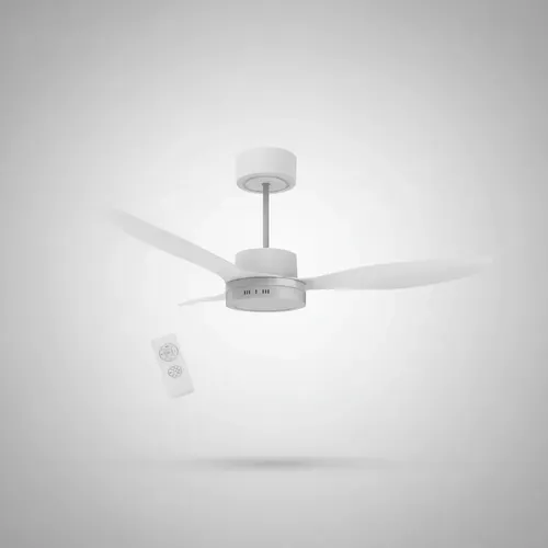 Ventilador Techo 47 Indelplas Con Luz Led Control 3 Aspas Blanco IVT47 30W