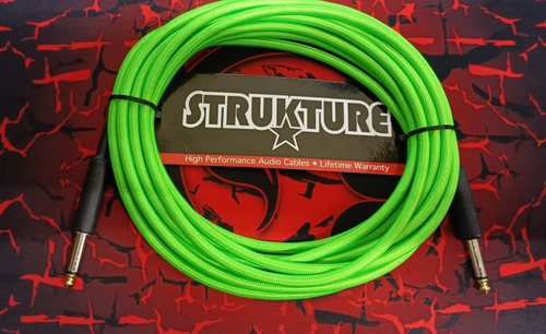 Cable Inst. Verde Textil 5.07 Mt 1/4-1/4 Strukture Sc186