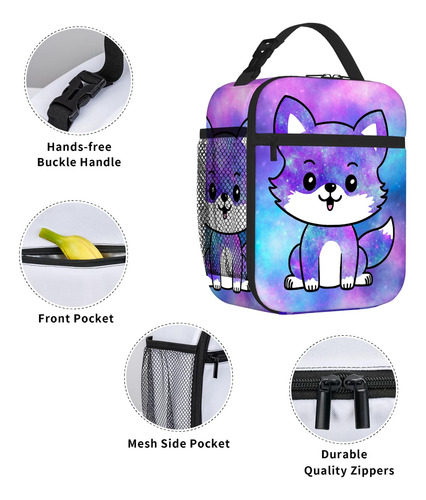 Lonchera Zorro Galaxia Niñas Escuela Kawaii Reutilizable Ais