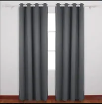 Comprar Juego De Cortinas Gris Oxford De Ojillos Gris Oxford