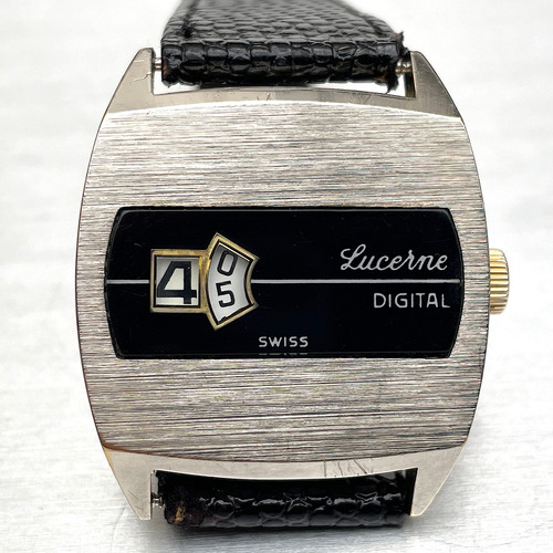 Reloj Vintage Lucerne Digital Horas Saltantes 70s 