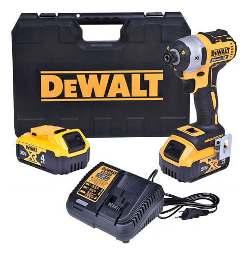 Parafusadeira Impacto Dewalt 2 Bat 4ah 205nm Dcf887m2 Cor Amarelo 127V
