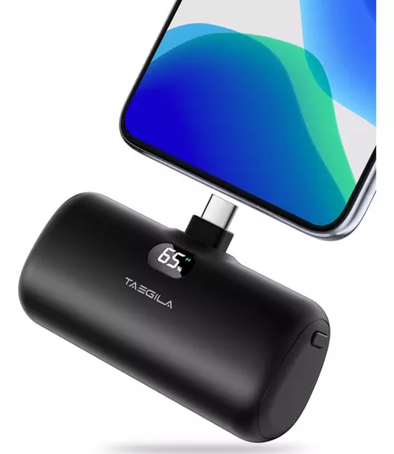 Taegila Cargador portátil pequeño para iPhone de 5000 mAh con cable  integrado, Caja dañada, 2-2