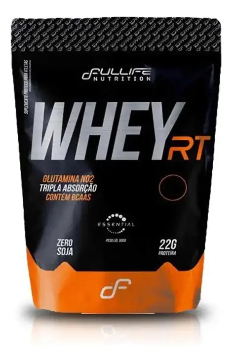Whey Protein Concentrado Rt 900g - Fullife Nutrition Sabores Sabor Morango