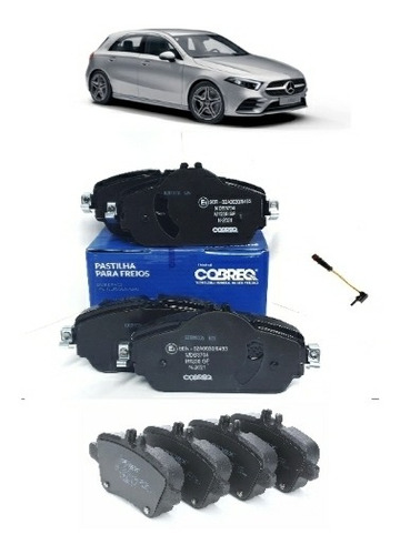 Kit X 4 Ruedas Pastillas De Freno Para Mercedes Benz B200