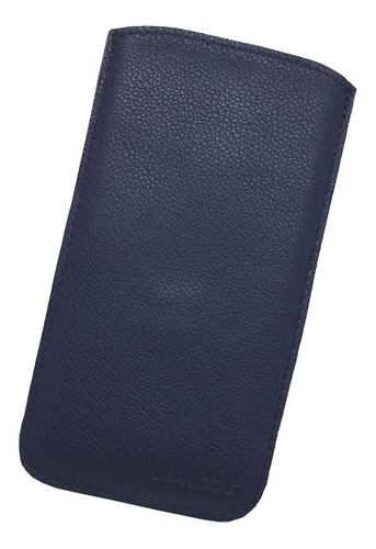 Capa Couro Legítimo C/ Puxador Para Kindle Paperwhite Oasis Cor Azul