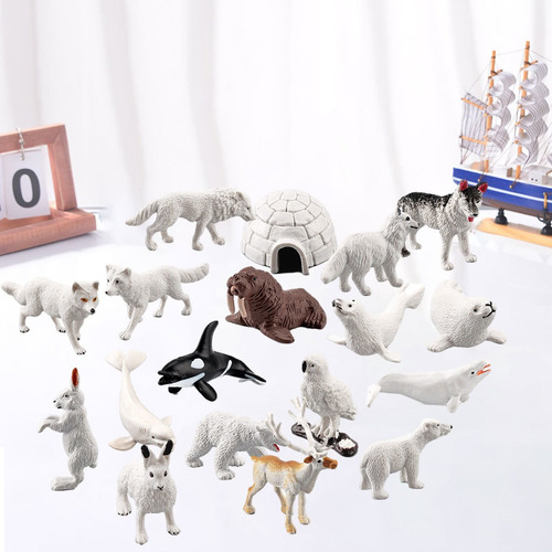 18 Piezas Juguetes De Animales Árticos Juguete Preescolar