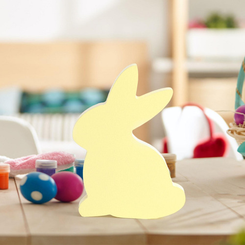 Decoraciones De De Pascua, Figura De Conejo Amarillo Claro