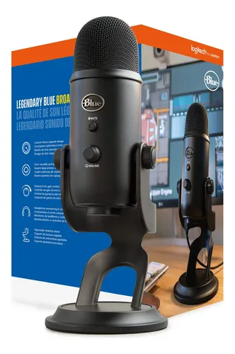 ロジクール G Blue Yeti Blackout Edition 3点セット Microfone Blue Yeti Blackout Com Pacote Knox Boom Arm Stand