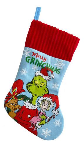 Rr 4x Calcetín Navideño Grinch Decoración Navideña