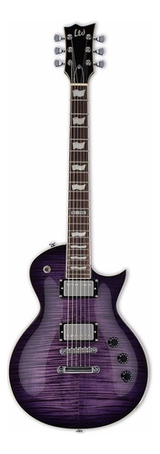Guitarra elétrica LTD EC Series EC-256 de  bordo/mogno see-thru purple sunburst com diapasão de jatobá assado