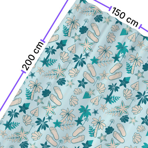 Cortina De Baño Lavable Impermeable Diseños Varios Palmeras Playa