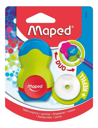 Sacapuntas Maped Loopy Soft Sencillo 1 Orificio En Blister Color Verde