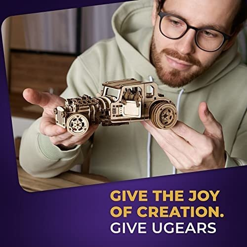 Puzle Ugears Modelo De Coche 3d Hot Rod Furious Mouse Con Mo