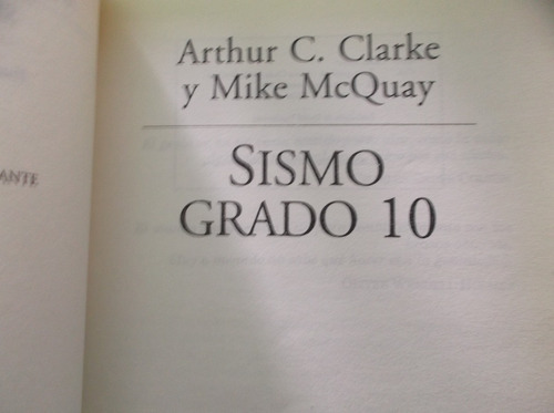 Sismo Grado 10 /arthur C. Clarke-mike Mcquay (original) (Usado)
