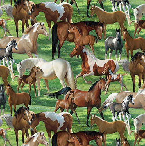 Tela Algodon Estampado Digital Caballo The Yard