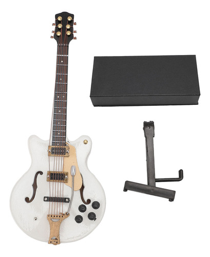Réplica De Guitarra En Miniatura, Funda De Madera, Hueca, Co