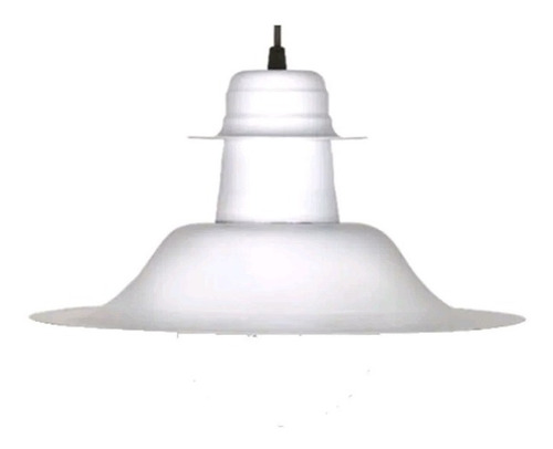 Colgante Chapa E27 Tipo Sombrero Ø350mm Blanco Ferrolux