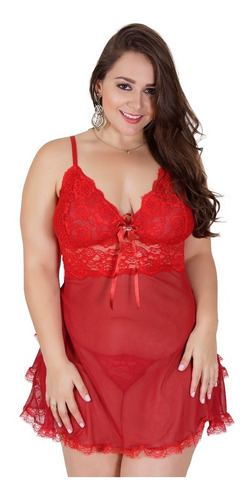 Kit Com 10 Camisolas Plus Size  W3597p  Lingerie Sexy Pijama