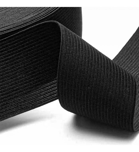 Elástico De Embutir Mara 50mm Preto C/25m Tekla