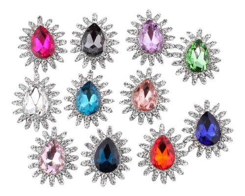 10x Botones De Diamantes De Imitación Adornos Cabello