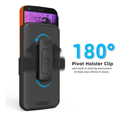 Beltron Heavy Duty Case Con Clip De Cinturón Giratorio Para