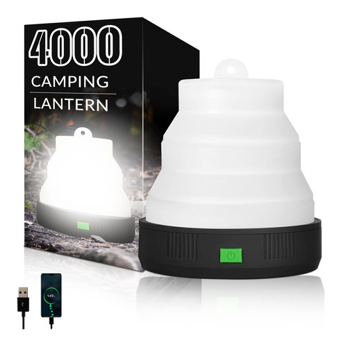 Linterna De Camping Recargable, 4000 Lúmenes, Luz Led Plegab