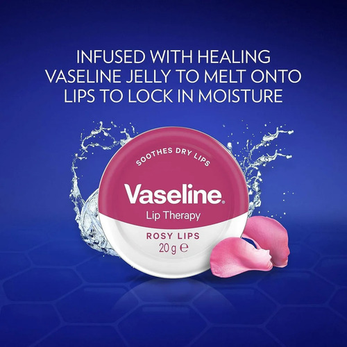 Balsamo Labial Vaseline Lip Therapy Rosy Lips 20gr Lata