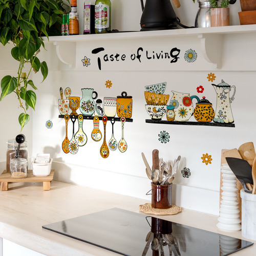 Para Estampado De Pegatinas De Cocina, Vajilla De Cocina,
