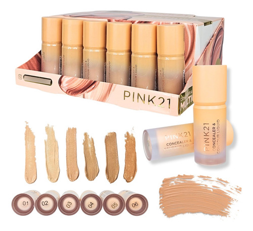 Corrector Y Contorno Liquido P/rostro Maquillaje Profesional Tono 3
