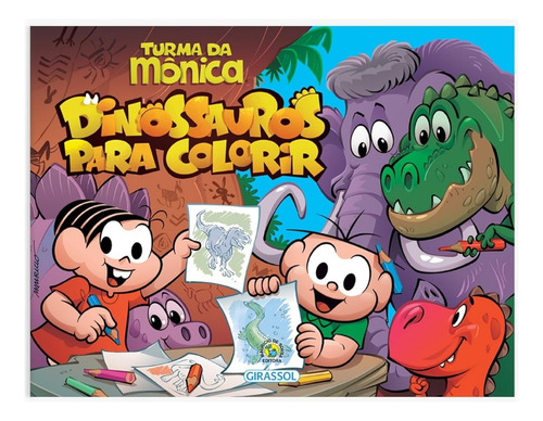 Livro Turma Da Mônica - Dinossauros Para Colorir