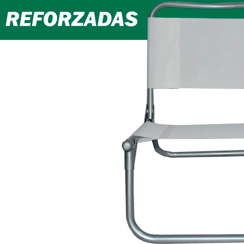 Imagen 4 de 8 de Reposera Silla Playera Posta Plegable Caño 3/4 Playa Camping
