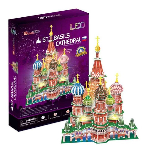 Puzzle 3d Catedral San Basilio Luces Led