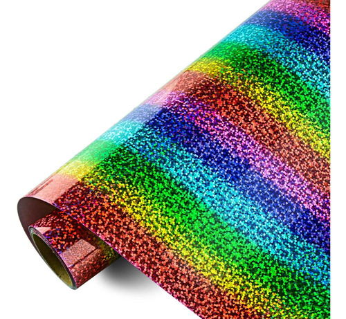 Kisswill Rollo Vinilo Transferencia Calor Arcoiris 12  X 8