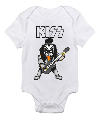 Pañalero Bebé Musica Rock Kiss Gene Simmons Varias Tallas