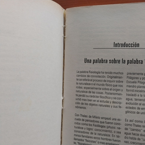 Libro Elementos De Fisiología Humana Vol. 1 Medicina (Usado)