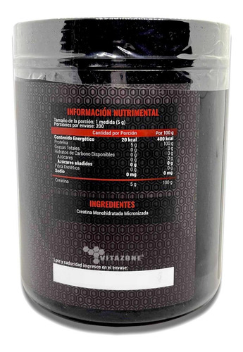 Imagen 4 de 5 de Creatina 1 Kg 200 Servicios Micronizada Advance Nut