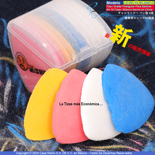 Lz-wl10-b Tiza/greda Triangular Sastre 50 Piezas/5 Paquete