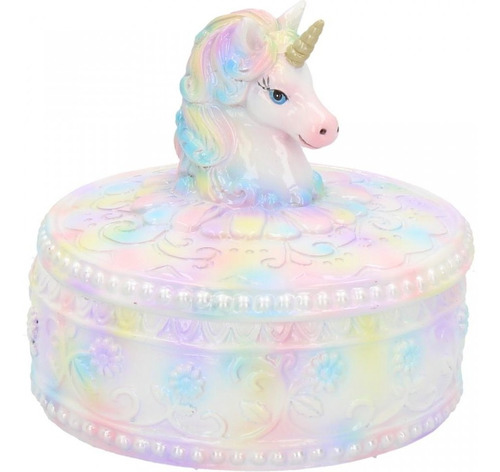 Joyero De Unicornio Porcelana Importado Uk. Cajita. Alajero