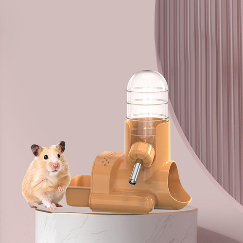 Botella De Agua Para Hámster 3 En 1, Contenedor Naranja