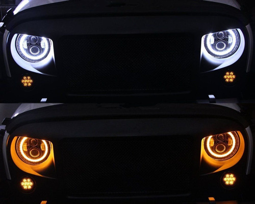 Faros Led Delanteros Para Jeep Wrangler 1997-2016