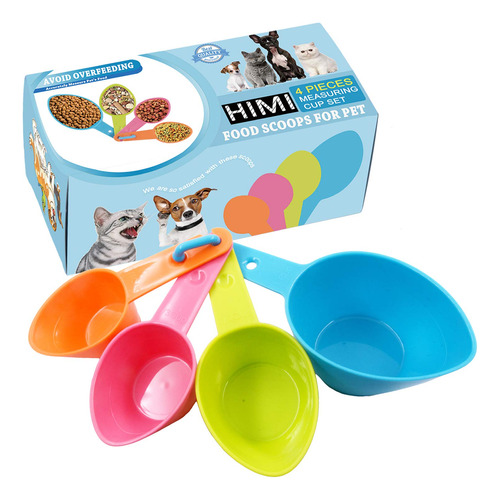 Hinmay Juego De Tazas Medidoras De Plstico Para Perros, Gato