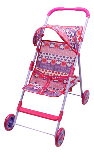 Coche De Paseo Toyland Con Capota 60cm Corazones