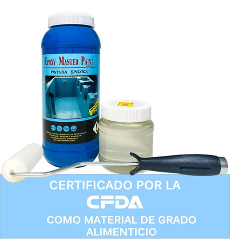 Imagen 6 de 10 de Pintura Para Alberca 1kg Larga Durabilidad