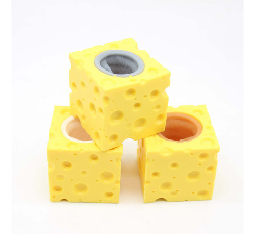 Juguete Para Apretar Y Aliviar El Estrés, Con Queso Y Ratón