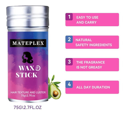 Mateplex Palo De Cera Para El Cabello, Varilla De Cera Para